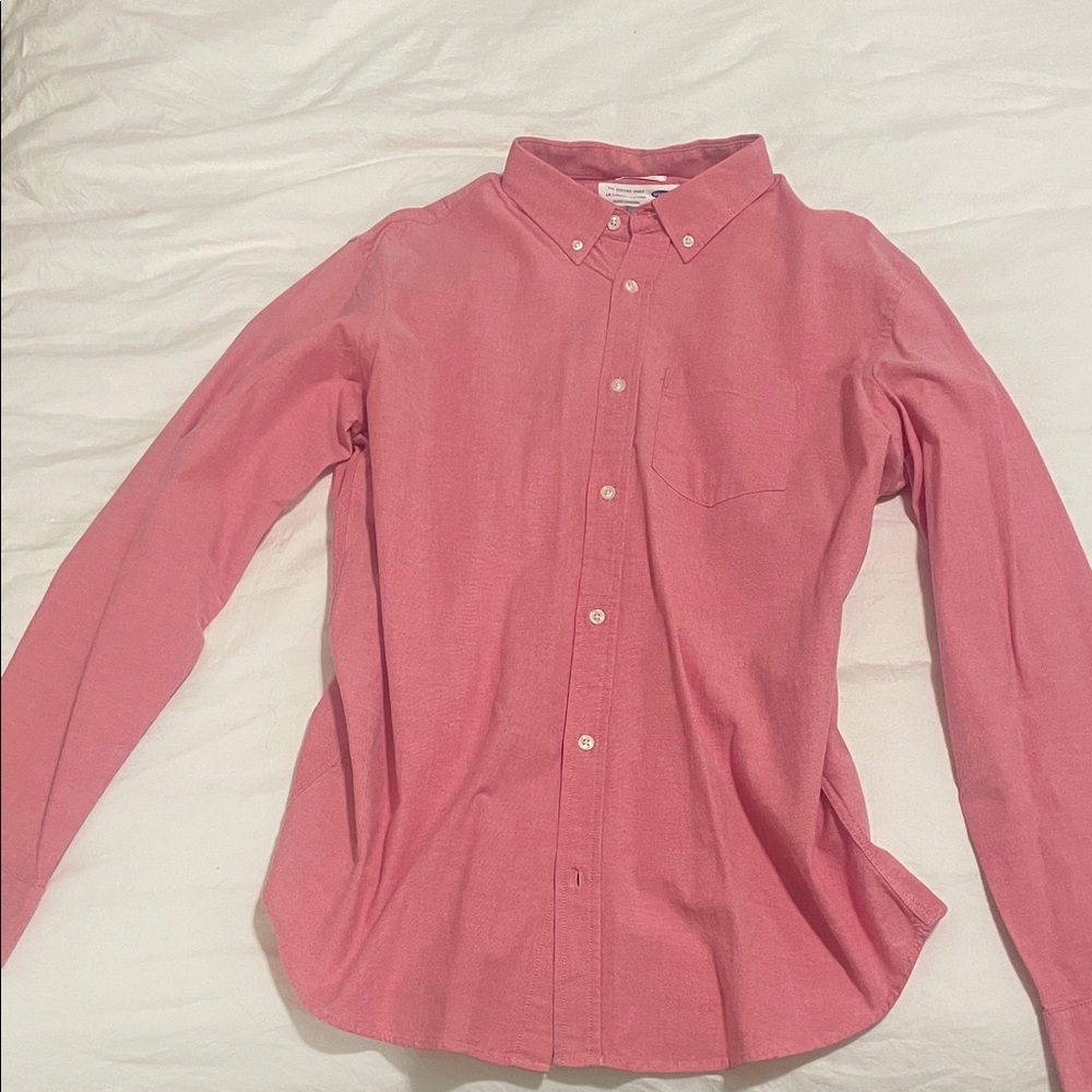 Old Navy Men's Casual Pink Button-Down Shirt